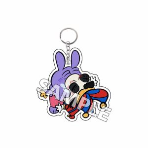 Bandai | For TADC Pomni Jax Ragatha Gangle Zooble Anime Peripheral Acrylic KeyChain Creativity Cartoons Decoration Pendant Exquisite Gift