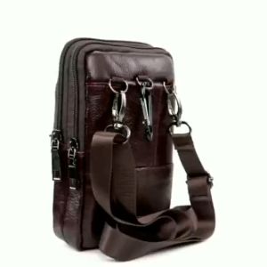 กระเป๋าหนังแท้เข็มขัด กระเป๋าคาดเอว ชาย หนังแท้ 100% คุณภาพสูง ใส่โทรศัทพ์ ของของใช้ประจำตัว ใช้ได้ทั้งคาดเข็มขัด หรือสะพาย รุ่น Retro Small Waist Bag