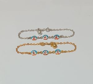 Gelang Tangan Anak Doraemon Nori Fancy Ukir (Perak 925)