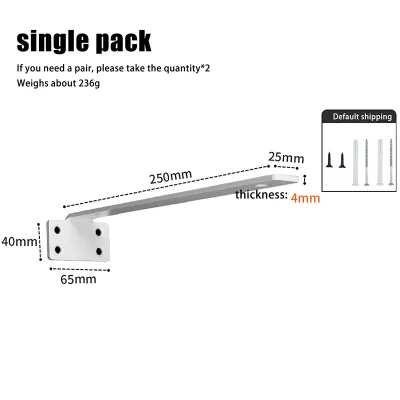 1 Set Heavy Duty Cast Iron Shelves Brackets Floating Shelf Brackets 4MM Thicked Invisible L Brackets For Shelves Support