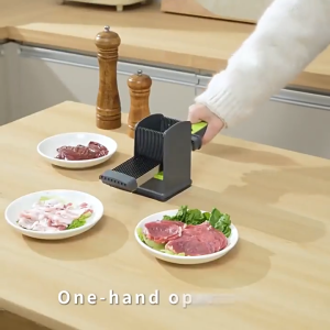 Stainless Steel Manual Meat Slicer | Kitchen Meat Cutting Tool for Thin Slices & Shredded Pork Beef Vegetables