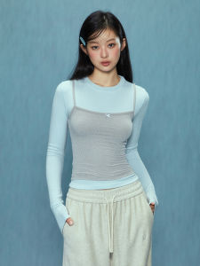 Weekendhub Womens Long Sleeve Slim Fit Base Shirt Versatile Spring Fashion New Style Bottoming Top plus Size Casual Tee