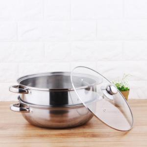Stainless Steel Double Layer Steamer 28cm Soup Steam Pot Steamer Dual-Purpose Multi-Layer Soup Pot Gift Pot Hot Pot Gift Logo