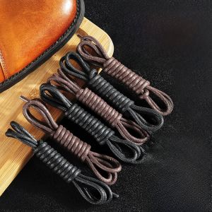 XIANZHAO | Round Leather Shoelaces for Men and Women Black Brown Business British Style
