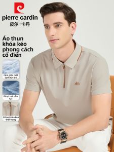 Pierre Cardin | Áo Polo Nam Cổ Trụ Có Zip Mùa Hè Tay Ngắn