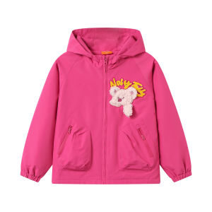 Trendy Hooded Fleece Warm Childrens Casual Jacket