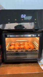 Turbo Broiler Heavy Duty Air Fryers 16L Large Capacity Steamer Oven 2 Layer Turbo Broiler for Chicken French Fries Egg Tars Smart Touch Automatic Timer Multifunction Oven