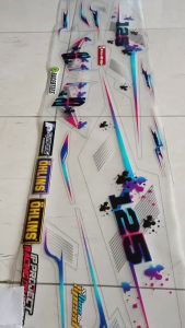 STIKER UV striping sticker xeon gt 125 motif rainbow transparan custame VIRAL KEREN PREMIUM TRANSAPARANT