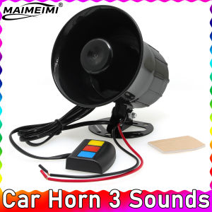  3 Tone Car Horn Sound Loud Air Horn 12V Loud Sound Horn Car Loud Speaker Motorcycle Warning Alarm Loud Police Fire Siren Horn