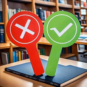 Dual Sided True & False Handheld Sign Response Card Correct or Incorrect Answer Paddle for Classroom Interaction Party Games Props