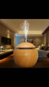 COD Taffware HUMI Air Humidifier Aromatherapy Oil Diffuser Wood 130ml H41/  aroma terapi 1 set uap elektrik asap lavender otomatis pengusir nyamuk ruangan diffuser kamar tidur mobil untuk bayi terbaik murah
