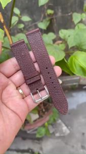 Dây đồng hồ da bò sáp hạt màu nâu đỏ đậm đủ size có cả size lẻ và size hiếm gặp Dây da đồng hồ nam Dây đeo đồng hô dây da Quai đồng hồ Tặng kèm khóa chốt và dụng cụ tháo lắp dây