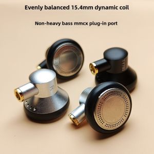 DIY Classic Retro 500 Earbuds Flat Head Earphone Mmcx Plug-in Changeable Line HiFi Balanced Metal Earplug