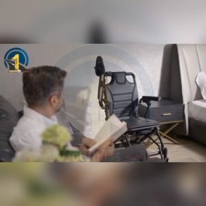 [SO WELL] 16" Seat Carbon Fiber Coating Super Lightweight Electric Travel Wheelchair with Anti-Tipper