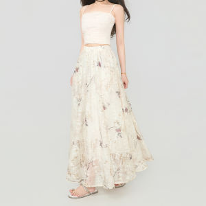 KEIKO | Rose Print Light Flowy Skirt