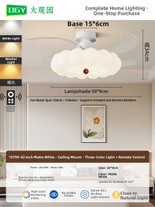 DGY | New Invisible Eye-Protective Simple Ceiling Fan Light