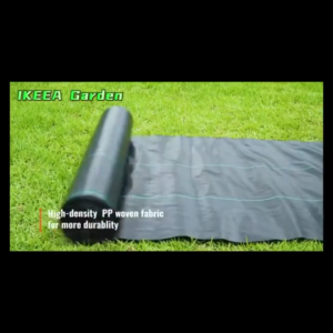 10m/20m/50m/100m Degradable PP Woven Weeds Control Barrier Fabric Weeding Ground Cloth Cover Black Heavy Duty PP Landscape Mat Water Permeable Weeds Block Gardening Mat For Plant Anti Grass Agricultural Mulch Cloth Greenhouse Weeding Mat