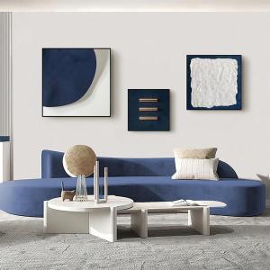 Modern Minimalist Blue Wall Art