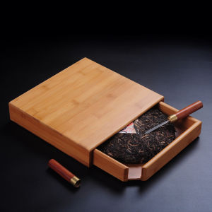 Modern Chinese Style Bamboo Puer Tea Set Tea Ceremony Accessories Tea Storage Box Gongfu Tea Tools  Style Handmade