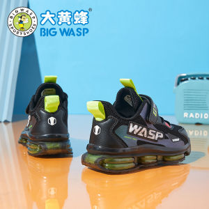 Spring Autumn 2025 Kids Running Shoes Soft Bottom Air Cushion Sports Sneakers Boys Children Big Wasp Yellow Jacket Shoes