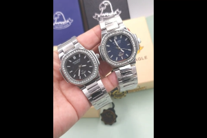 นาฬิกาข้อมือผู้หญิง Grand Eagle ( แกรนด์ อีเกิ้ล ) แบรนด์แท้ รุ่น สี่เหลี่ยม ขอบเพชร พร้อมกล่อง ( คละสี )