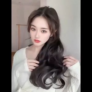 【High Quality】Fashion Womens Long Curl Wig Horsetail Synthetic Hair Stretch Straight Hair Wig Pony Tail Extended Wig 50CM