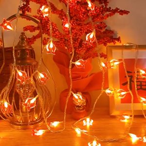 Dây đèn Led Cá đỏ trang trí Lễ Tết decor nhà cửa (cắm điện)