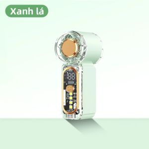 Quạt Cầm Tay Mini Nhiều Màu Sắc Tích Hợp Đèn LED Sạc USB Type-C Siêu Nhỏ Gọn Tiện Dụng Cho Nhà Văn Phòng Làm Mát Mùa Hè