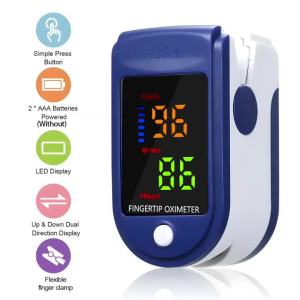 1pcs 2pcs Finger Oximeter Digital Finger Pulse Oximeter LED Blood Oxygen Heart Rate Health Saturation Monitor Tool