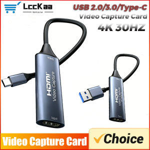 USB 2.0 3.0/Type-C Video Capture Card 4K 30Hz HDMI To Type C for Macbook PS4 PC Game DVD Camera Recording Live Streaming Windows