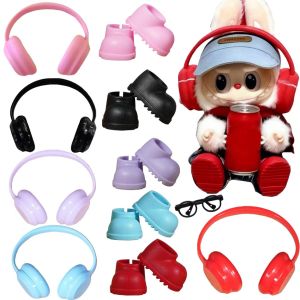 For Labubu Doll Accessories Mini Headphones Shoes Glasses For 15/17cm Labubu Doll Clothing Accessories Girls Clothing Gifts