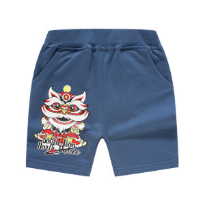 be top | Chinese Style Lion Dance Cotton Shorts