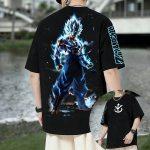 Bandai | Dragon Ball Super Super Saiyan Blue Goku T-Shirt for Men 100% Cotton Summer Casual Streetwear Anime Graphic Print