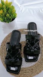 Sendal Wanita Gladiator Flat Sandal Kulit PU Korea Style Terbaru 2024