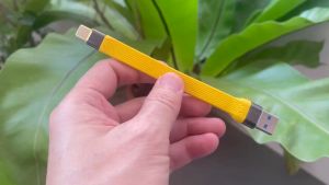 Short USB A To USB C Cable Small FPC Flexible Cable PD 100w 5A 10Gbps Fast GDB