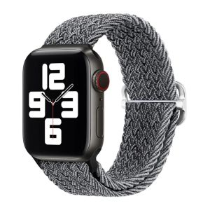 Dây Đeo Đồng Hồ Bằng Nylon Đàn Hồi Kiểu Solo Loop Tết Bện 40mm-45mm Tương Thích Với Apple Watch Series 9 8 7 3 SE iWatch - Dây Đeo Có Thể Điều Chỉnh Cho Các Mẫu Ultra