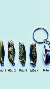 Móc khoá dao mini gấp gọn đồng thau