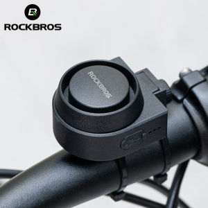 ROCKBROS Rechargeable Bike Bell Motorcycle Electric Horn Loud 3 Modes Handlebar Alarm Ring Bell Anti-Theft Waterproof