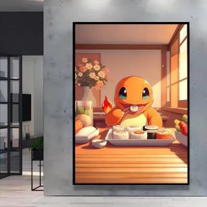 Bandai | DIY 5D Diamond Painting Pokemon Daily Food Scene Collage Art Hobby Craft for Home Wall Decor Ideal Gift for Art Lovers
