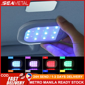 SEAMETAL 8 Colors Car LED Reading Light Magnetic USB Rechargeable Reading Lamp Universal Car Interior Ceiling Light Trunk Storage Light
