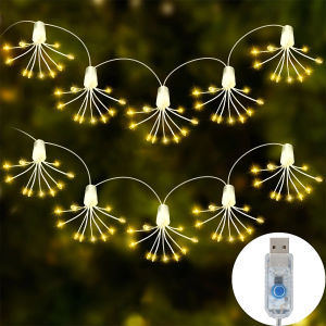 USB Firecracker Light String 100 LEDS 8 Modes  Fairy Lights For Wedding Holiday Decoration
