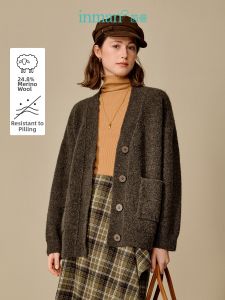 INMAN | Áo Kni Mô Phỏng Vintage Cổ V Ấm Áp