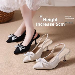 SENYUMI | Stylish Bow-Decorated Pointed-Toe Stiletto High Heels
