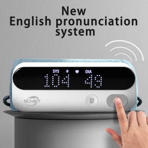 English Voice Arm Bluetooth Rechargeable Long Time Use Medical Blood Pressure Monitor Digitial LCD Large Screen Sphygmomanometer