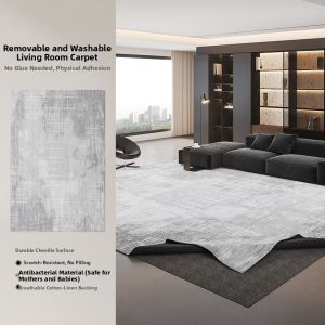 AOVOC | Machine Washable Carpet Modern Simple Gray