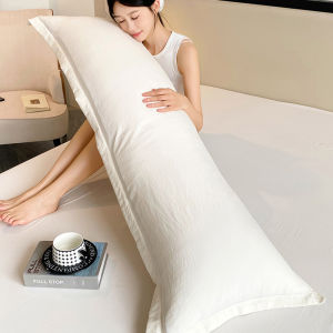 New solid-color washed double long pillowcases couple pillowcases 48*100cm 120cm 150cm 180cm (without core)