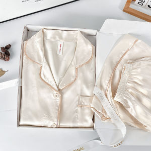COSMO LADY | Silk Summer Lightweight New 3-Piece Pajama Set Gift Box