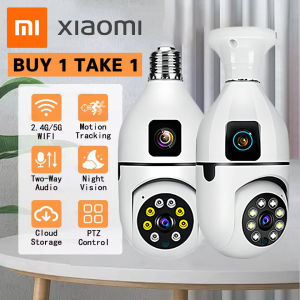 XIAOMI V380 PRO CCTV Camera Wifi Connect 360 Dual Lens Wifi Connect To Mobile Night Vision Baby Motion Detection Indoor And Outdoor Two-Way Audio Without Using Wifi