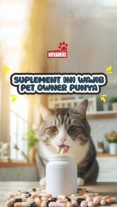 NOVAMOS Suplement Vitamin Bulu Kulit dan Mata Kucing dan Anjing isi 30 PCS