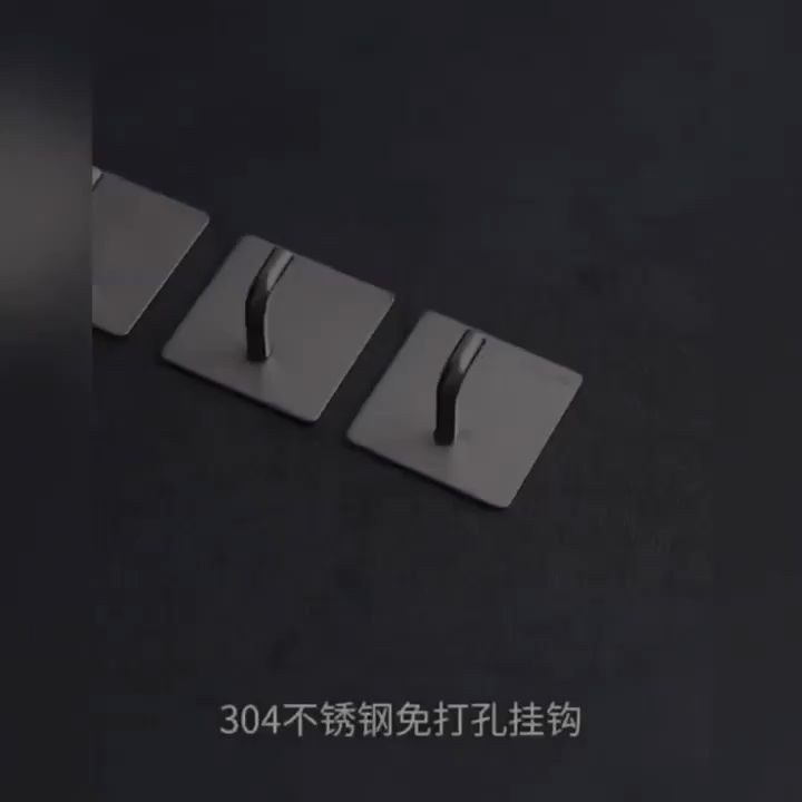 Stainless Steel 304 Self Adhesive Wall Hook Holder Hanging Towel Coat Clothe Keluli Tahan Karat Pelekat Cangkuk Dinding